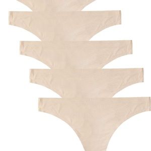 4-Pack Voenxe Seamless Thongs - Nude Color